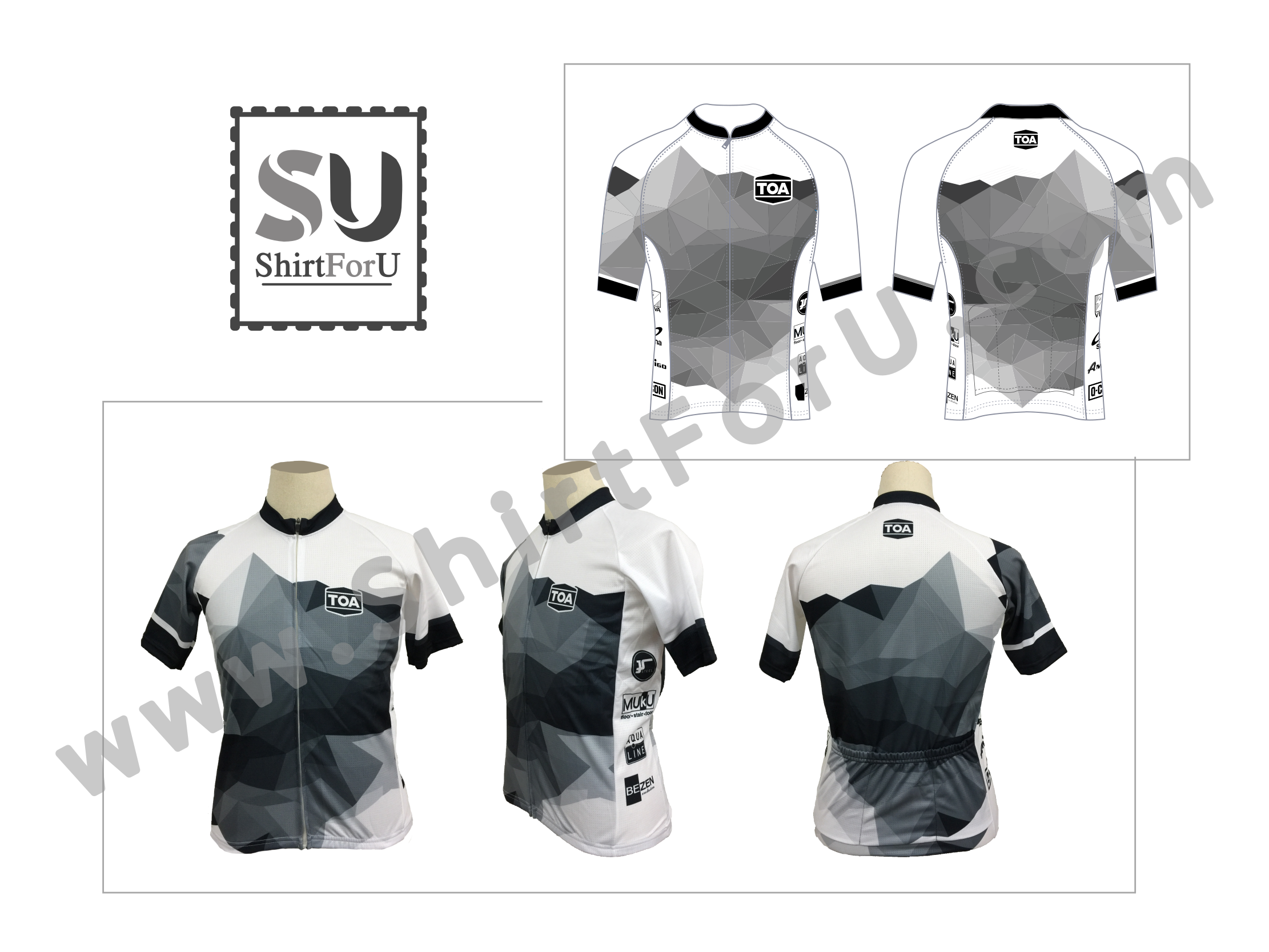 เสื้อจักรยานสีดำ